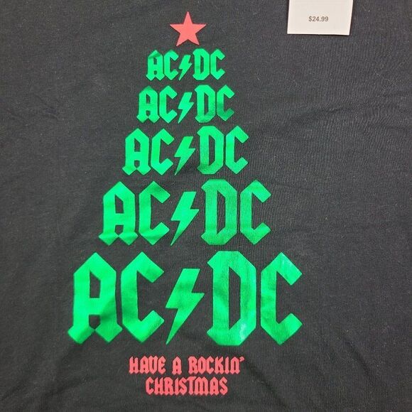 AC/DC child's Christmas tree shirt - Have a rocking Christmas Size 9-10 - Picture 1 of 9